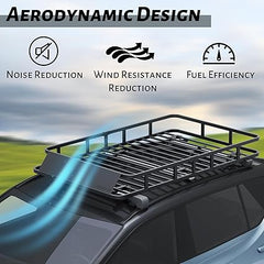 Roof Rack Cargo Basket 64"x39" 150lb Steel