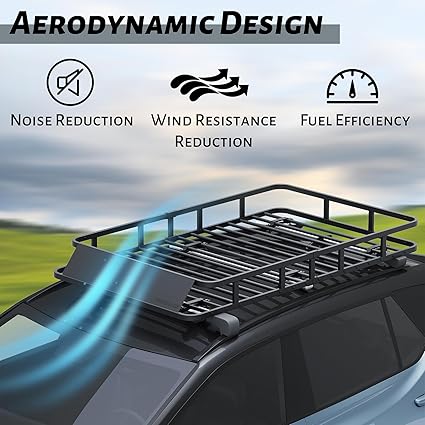 Roof Rack Cargo Basket 64"x39" 150lb Steel