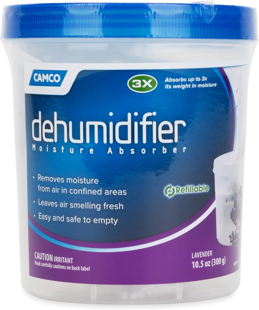 Camco Moisture Absorber, 10.5 oz, Refillable, Lavender