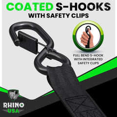 Rhino USA retractable ratchet straps 1 inch