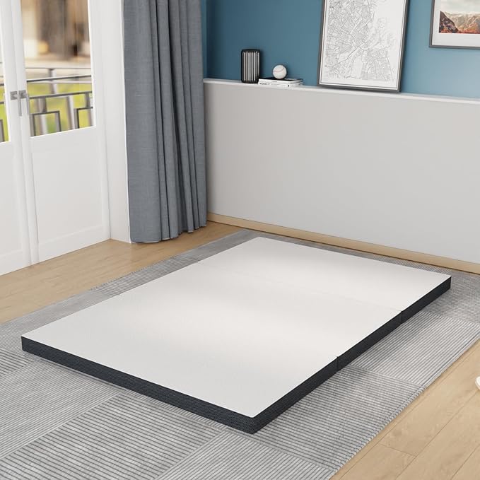 3" Trifold Queen Mattress Breathable Washable CertiPUR-US
