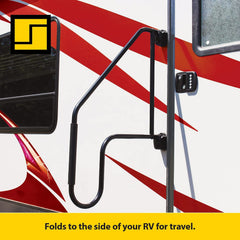 Extended RV entry assist rail