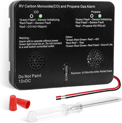 RV Dual LP/CO Gas Detector 100dB 12VDC