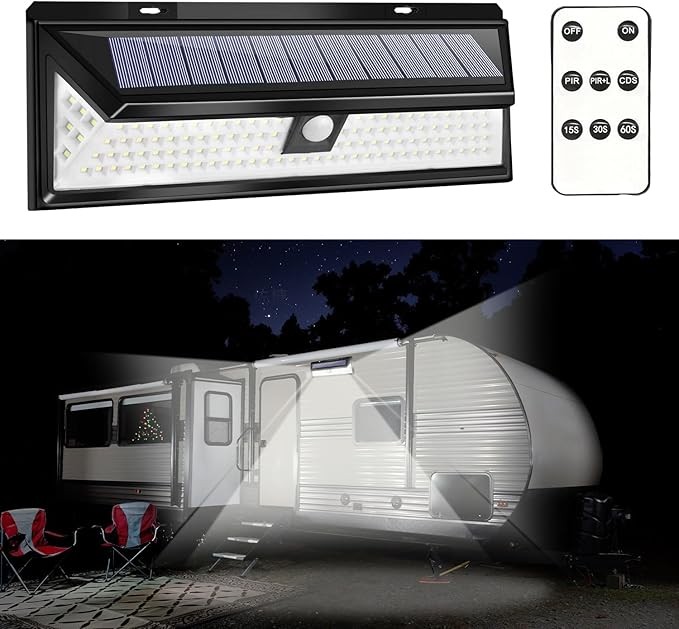 Solar RV Porch Light with Motion Sensor & Remote – RV Parts Giant