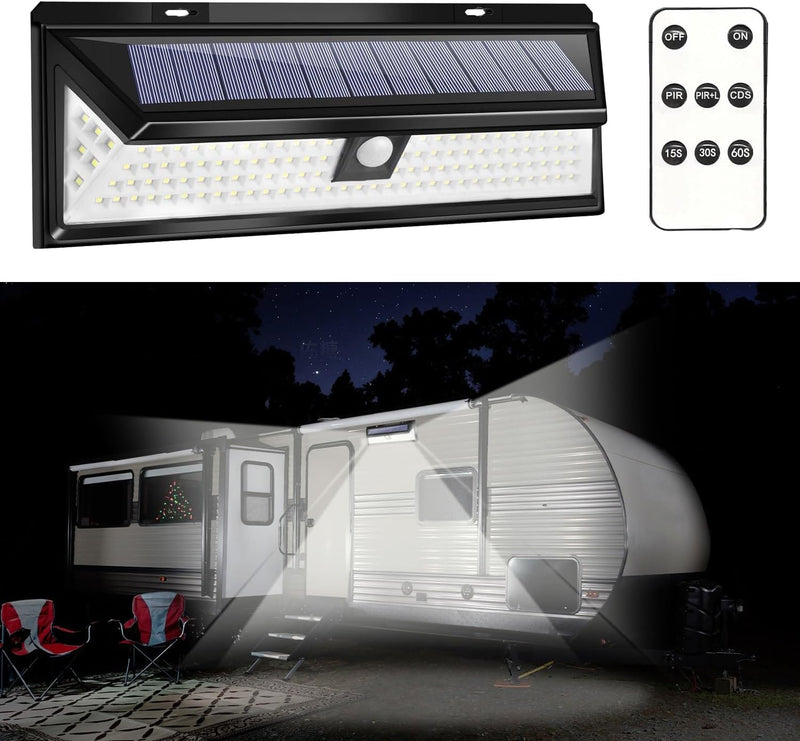 Solar RV Porch Light with Motion Sensor & Remote – product photo
