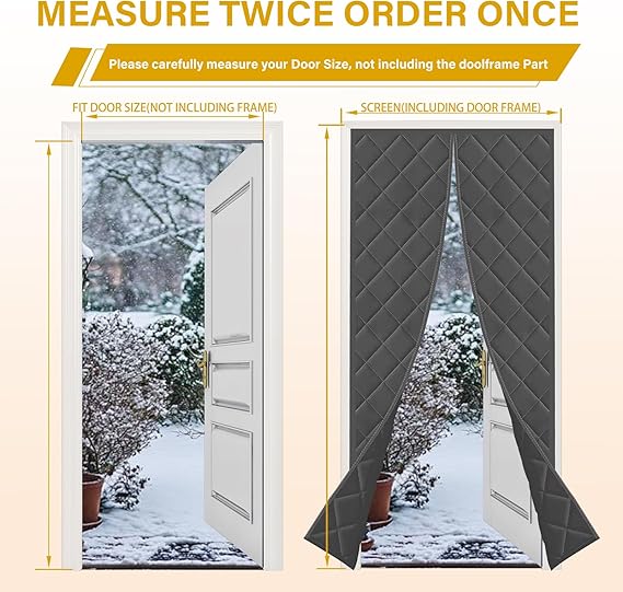 Insulated Magnetic Door Curtain Triple-Layer – RV Parts Giant