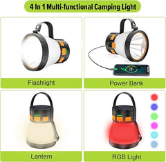 Rechargeable Solar LED Camping Lantern 1500LM 7500mAh