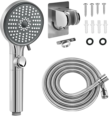 High Pressure RV Shower Head 5-Mode with Hose – RV Parts Giant