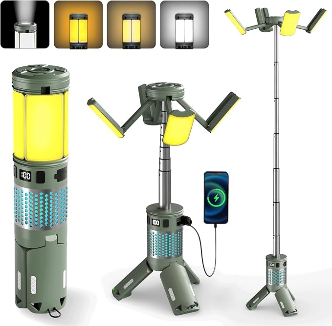 Telescopic LED Camping Light 12000mAh with Stand