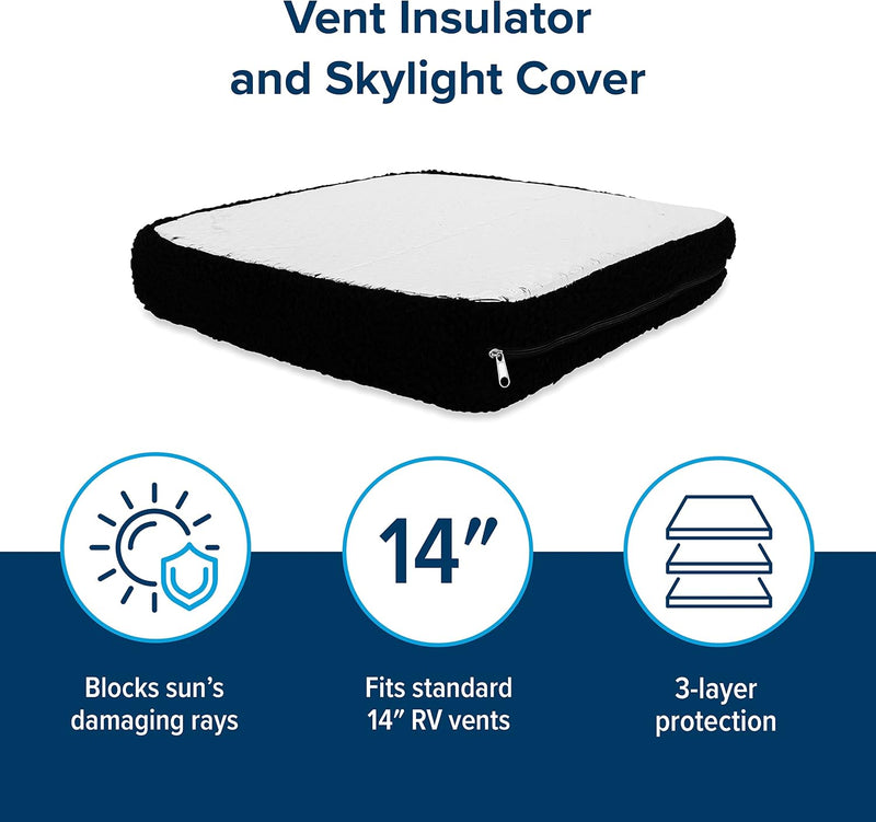 Camco Black-Out Vent Insulator, Reflective, 14" x 14" - view 3
