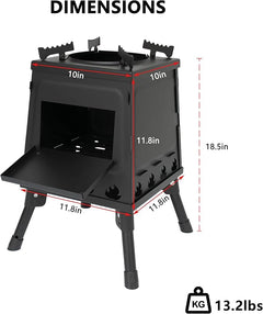Portable Wood Burning Camp Stove Folding Mini Outdoor