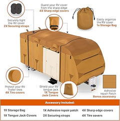 RV Camper Cover 20-22ft with Jack & Tire Covers