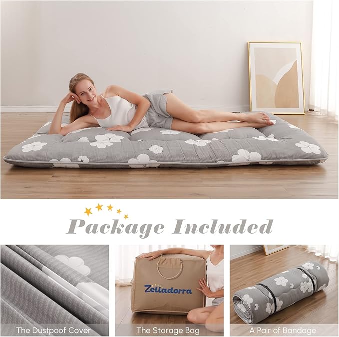 Japanese Floor Futon Mattress Twin with Storage Bag