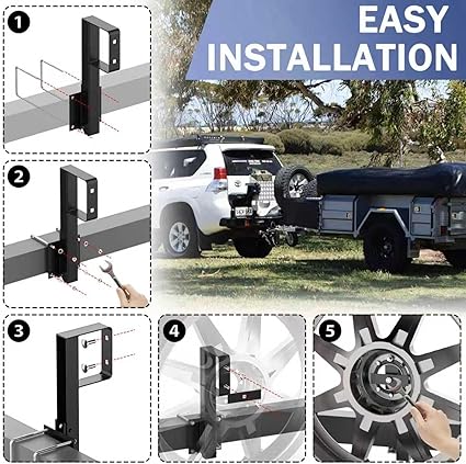 Heavy Duty Folding RV Spare Tire Bracket 15-16"