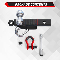 5-in-1 tri-ball hitch mount