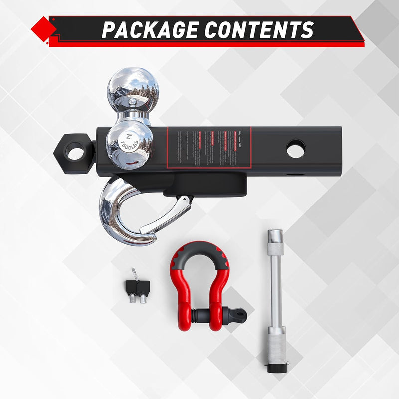 5-in-1 tri-ball hitch mount
