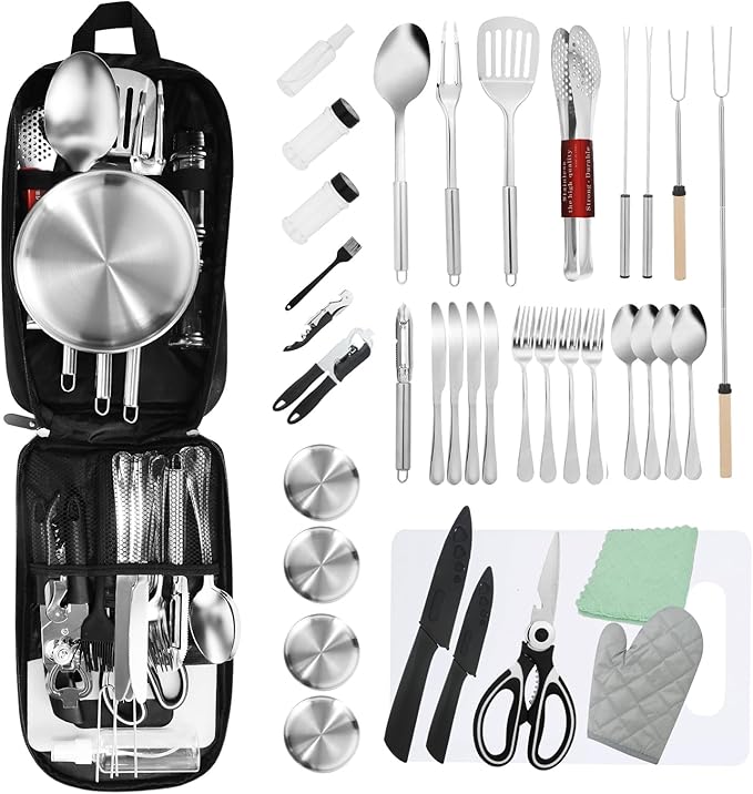 Stainless steel camping utensil mess kit RV - view 2