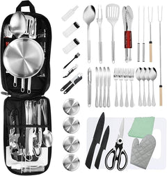 Stainless Steel Camping Utensil Set Mess Kit