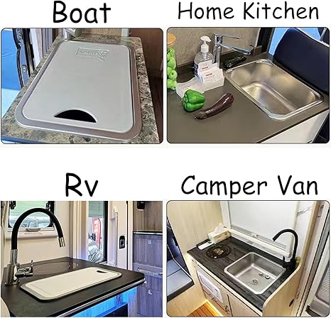 15x11" Stainless Undermount RV Sink with Cutting Board