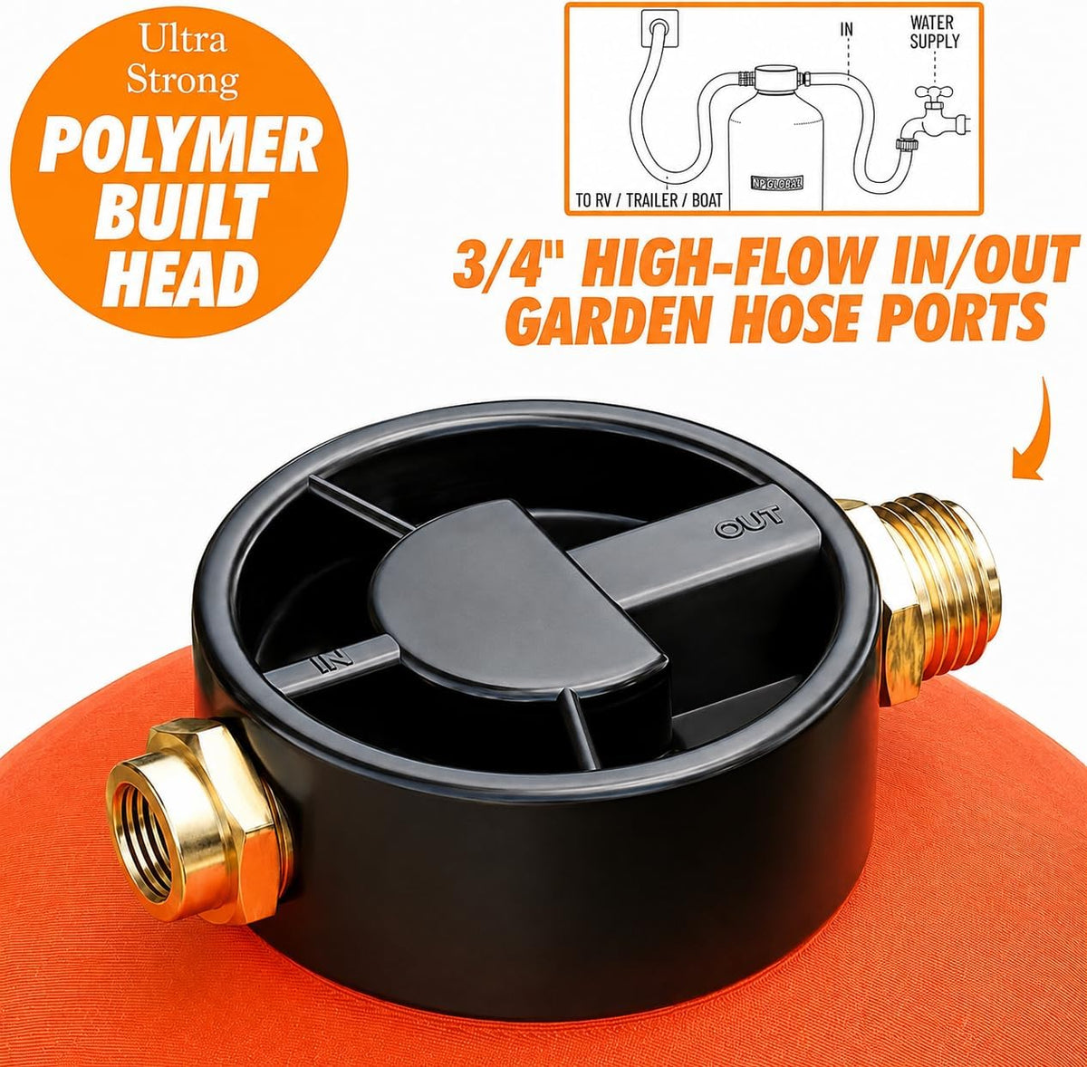 Portable RV water softener 16000 grain