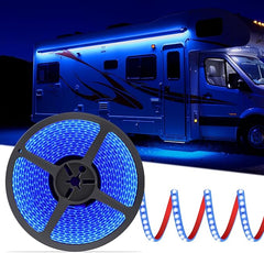 20FT RV Awning LED Strip Lights 12V IP68 Blue