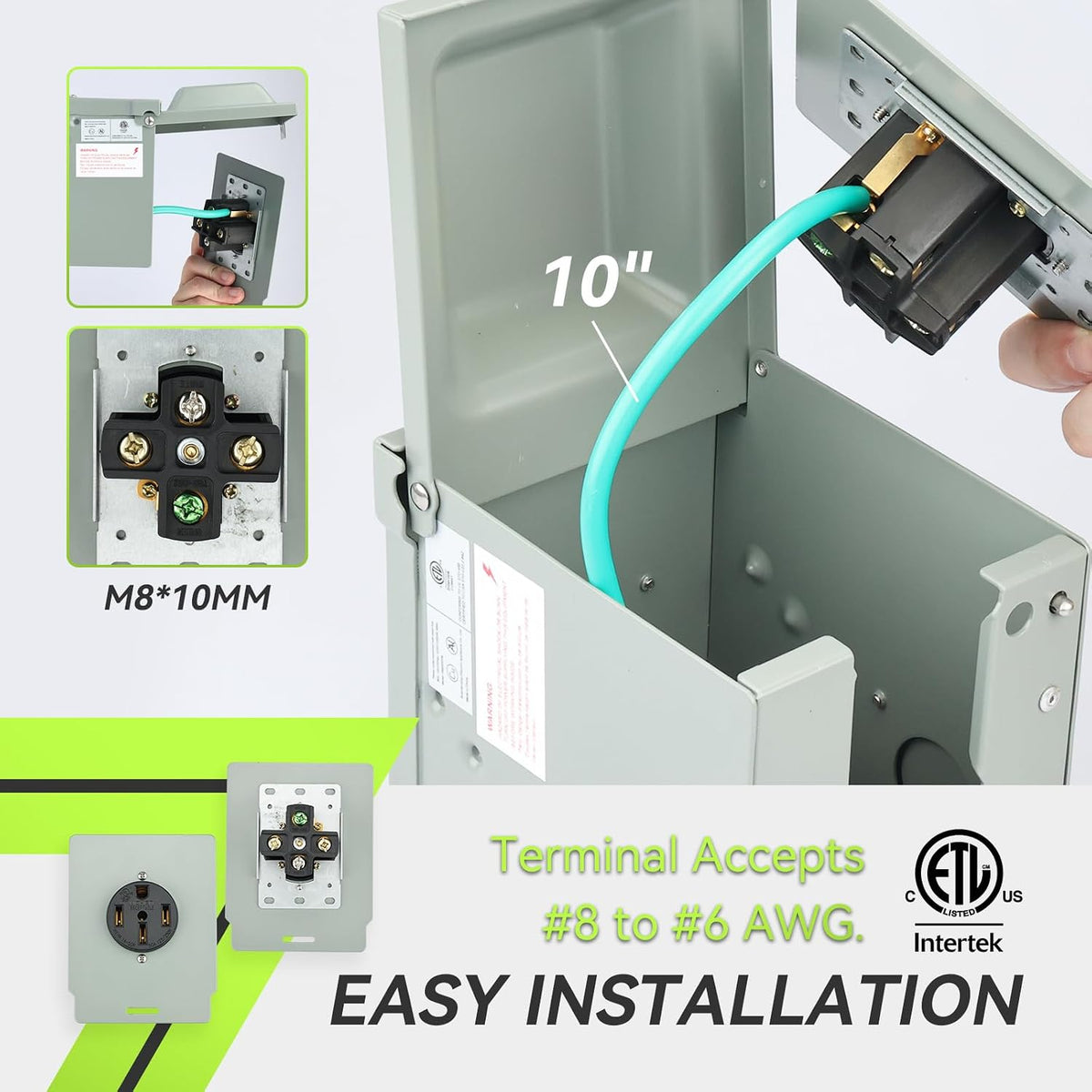50 amp RV power outlet box
