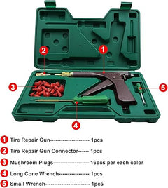 Tubeless Tire Plug Repair Kit with Mushroom Plugs
