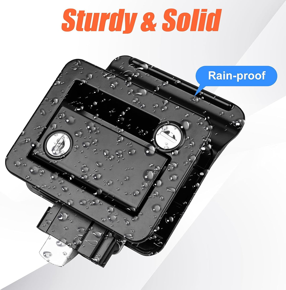 RV entry door latch with paddle deadbolt