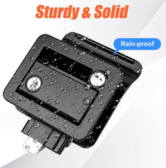 RV entry door latch with paddle deadbolt