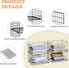 4-Tier Stackable Closet Organizer Storage Shelves