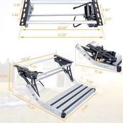 Electric single RV step extended