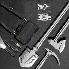Folding Survival Shovel & Tactical Axe Multitool