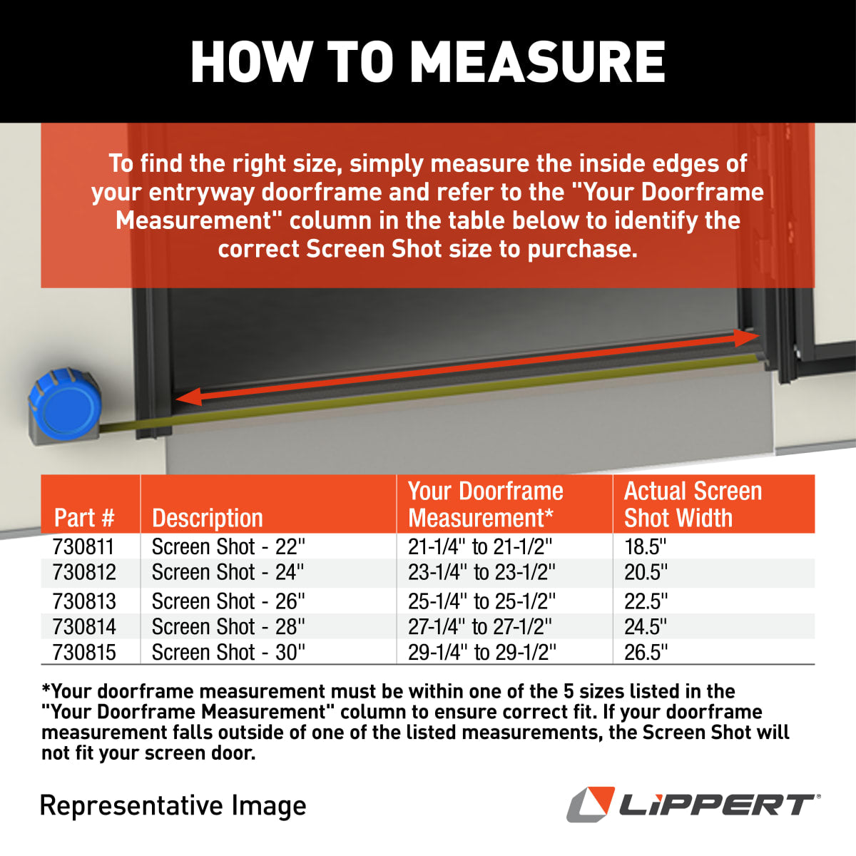 Lippert Screen Shot Automatic RV Screen Door Closer, 28" - view 3