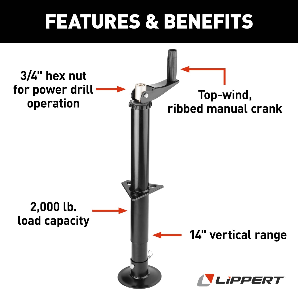 Lippert Quick Drop RV Tongue Jack - view 3