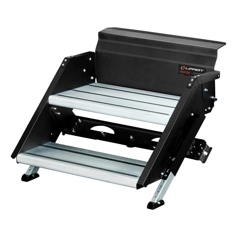 Lippert Solid Step 3.0 Premium Folding RV Entry Steps, 30" Double