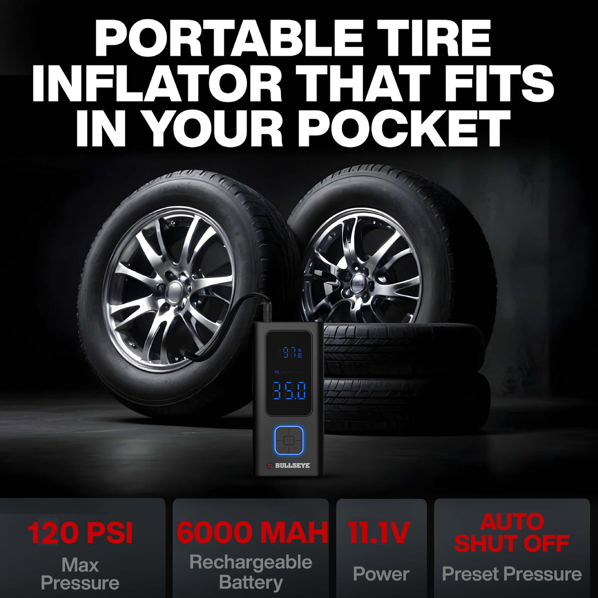 Pocket tire inflator