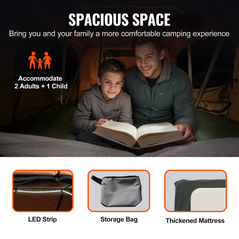 Hard shell rooftop tent