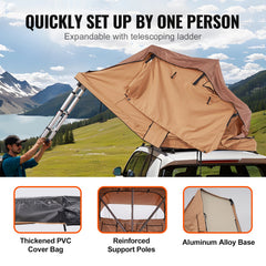 Hard shell rooftop tent