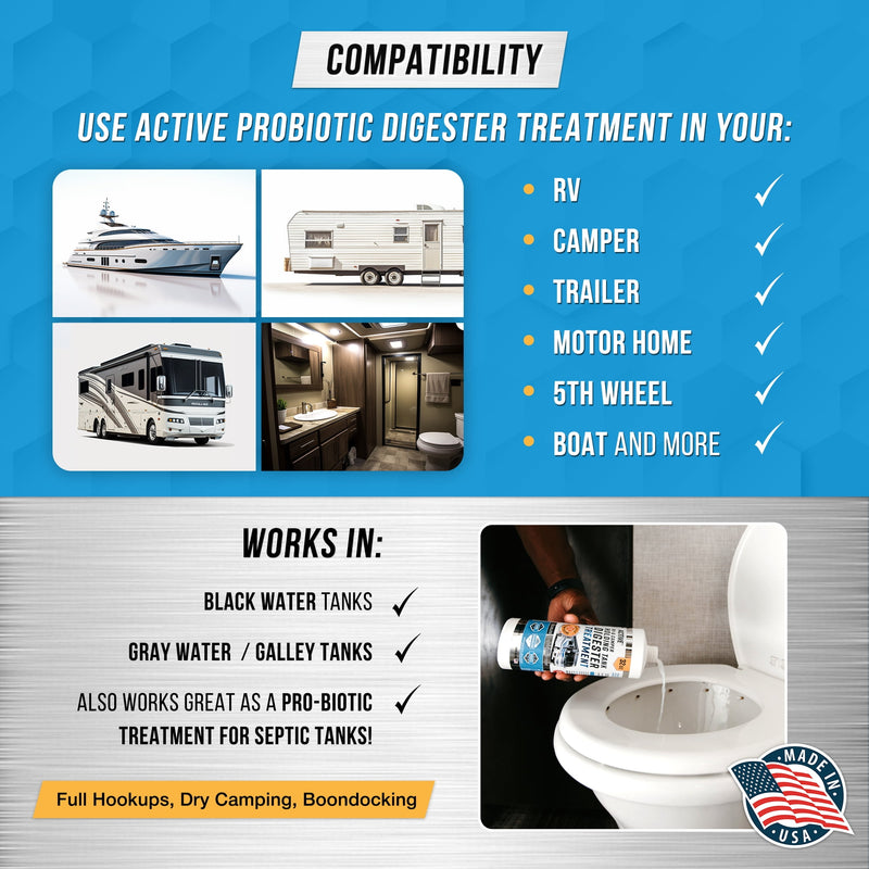 Active RV toilet treatment bottle, view 2