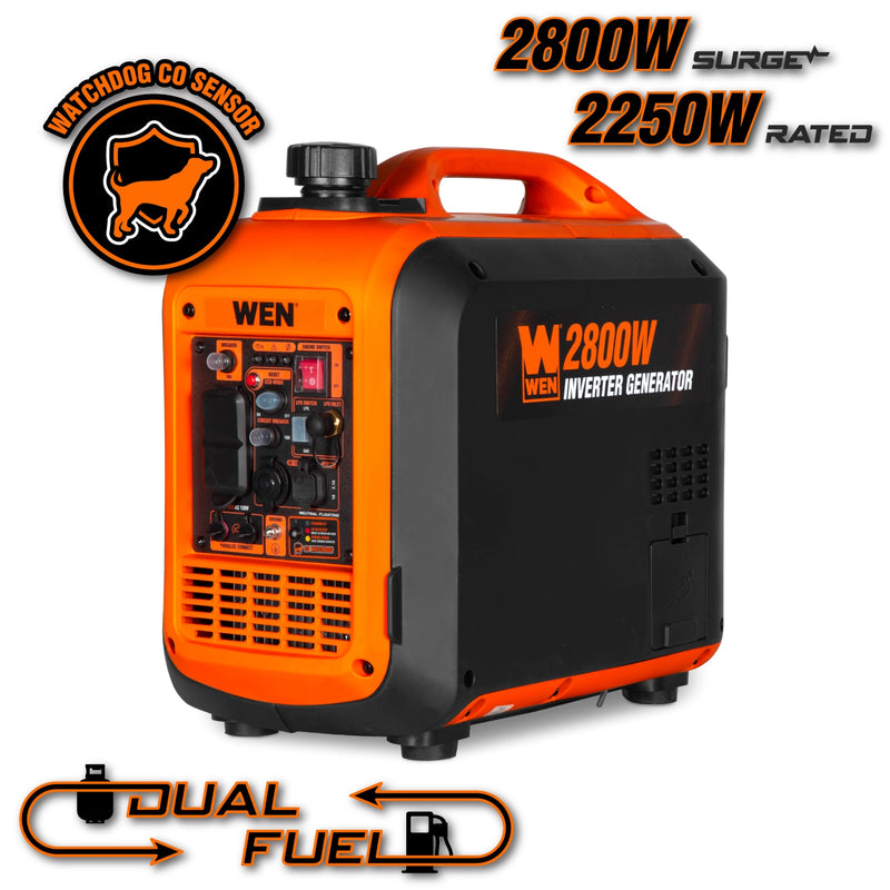 2800W dual fuel inverter generator