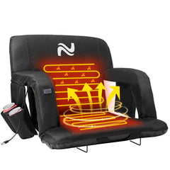 Heated stadium seat