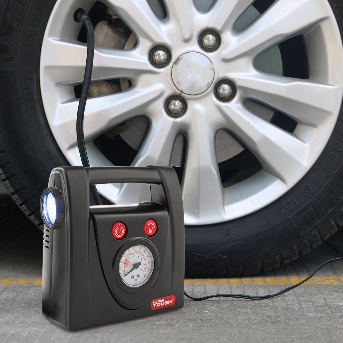 Hyper Tough 12V tire inflator, view 3