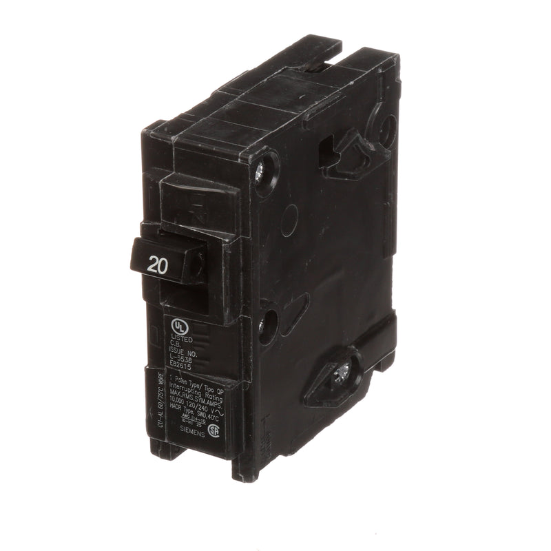 Siemens Q120 20 amp single pole Type QP circuit breaker