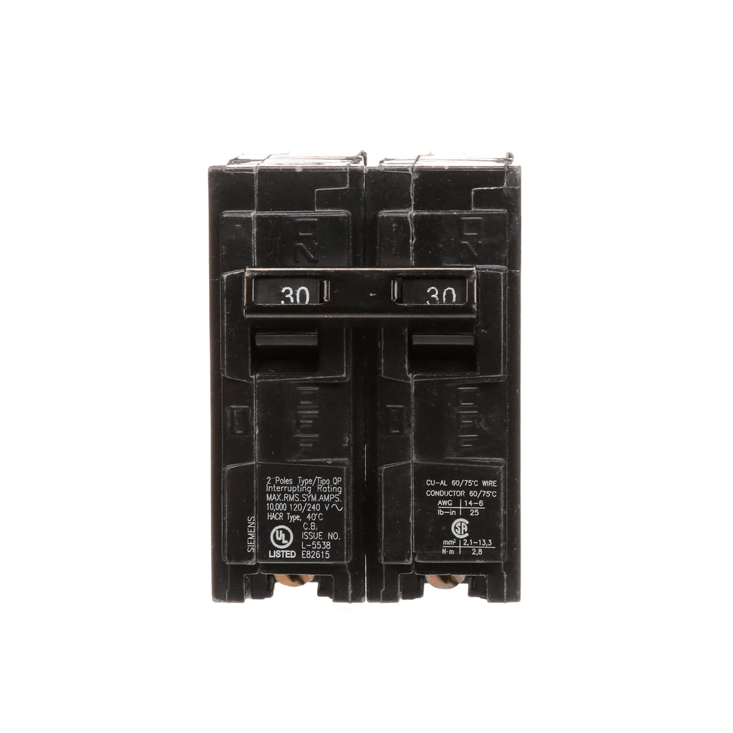 Siemens Q230 30 amp double pole Type QP circuit breaker