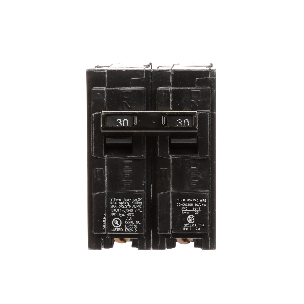 Siemens Q230 30 amp double pole Type QP circuit breaker