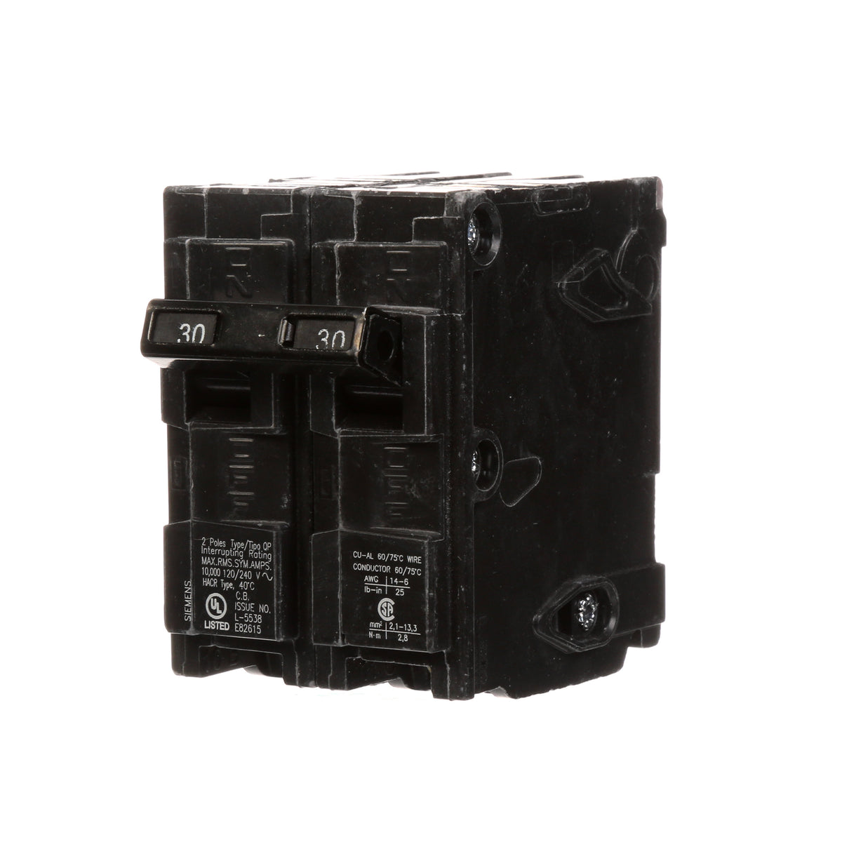Siemens Q230 30 amp double pole Type QP circuit breaker
