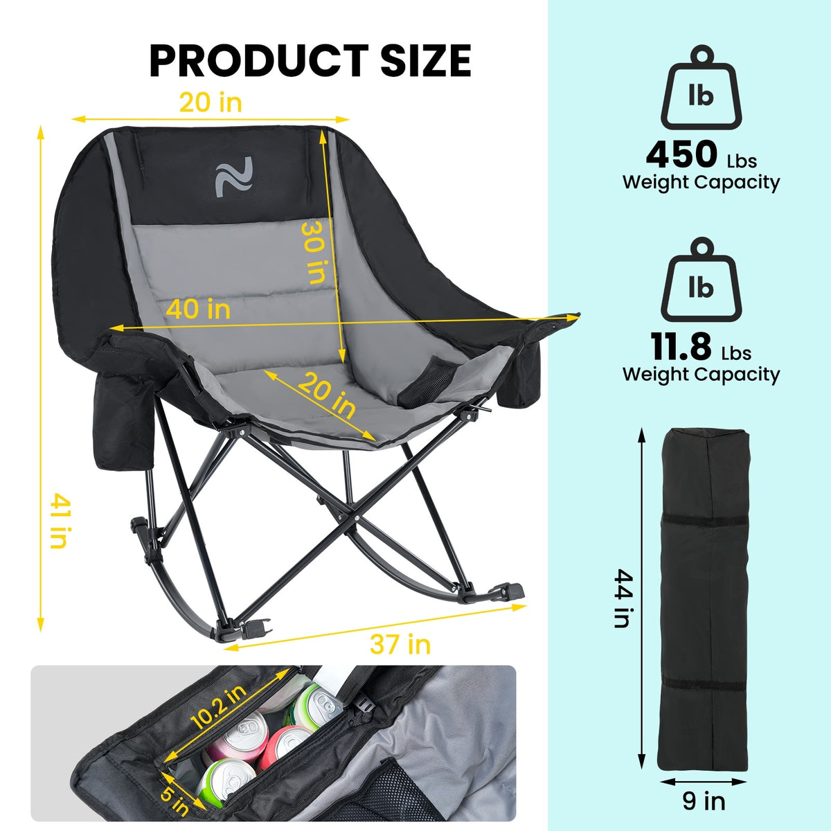 Oversized camping chair