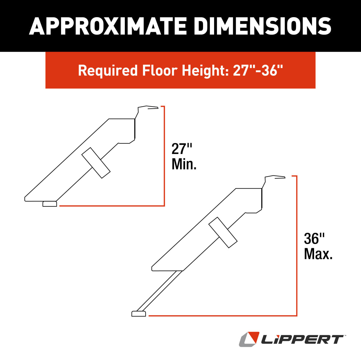 Lippert Solid Step 3.0 Premium Folding RV Entry Steps, 26" Triple - view 2