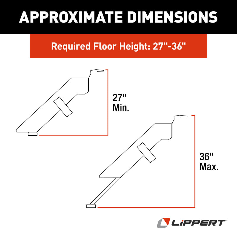 Lippert Solid Step 3.0 Premium Folding RV Entry Steps, 26" Triple - view 2