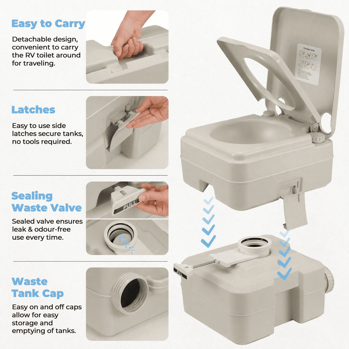 GASKY portable toilet, view 6